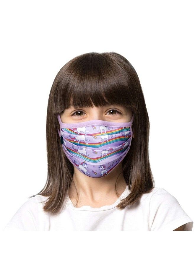 Vaya - Gomask; Safe N Soft Face Mask For Kids; Reusable And Washable 2 Layer Cotton; Anti Pollution And Outdoor Dust Protection; Soft Elastic Strap; Boys N Girls; Printed Pattern Unicorn - Image 1