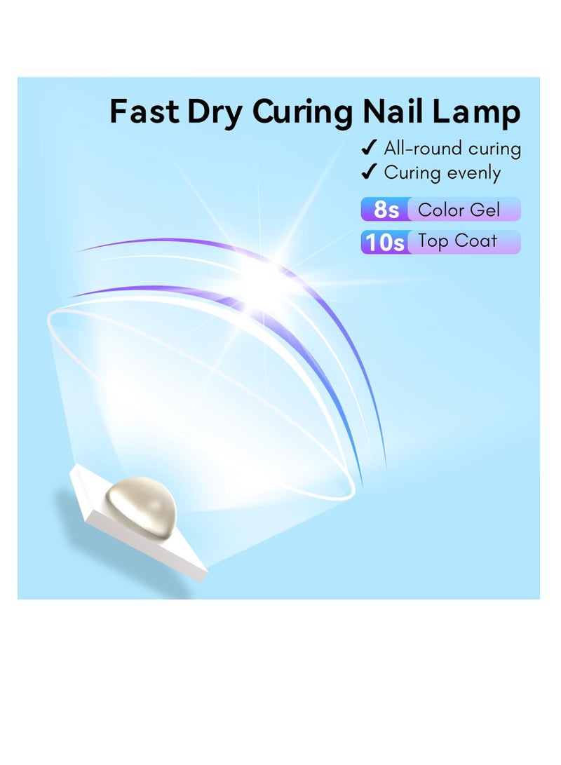 general Handheld Mini UV LED Nail Lamp Portable Lumière Nail Dryer for Curing Gel Polish Nail Glue Rechargeable USB Nail Light with LCD 2 Timer for Fast Drying Home Salon Use - Image 4