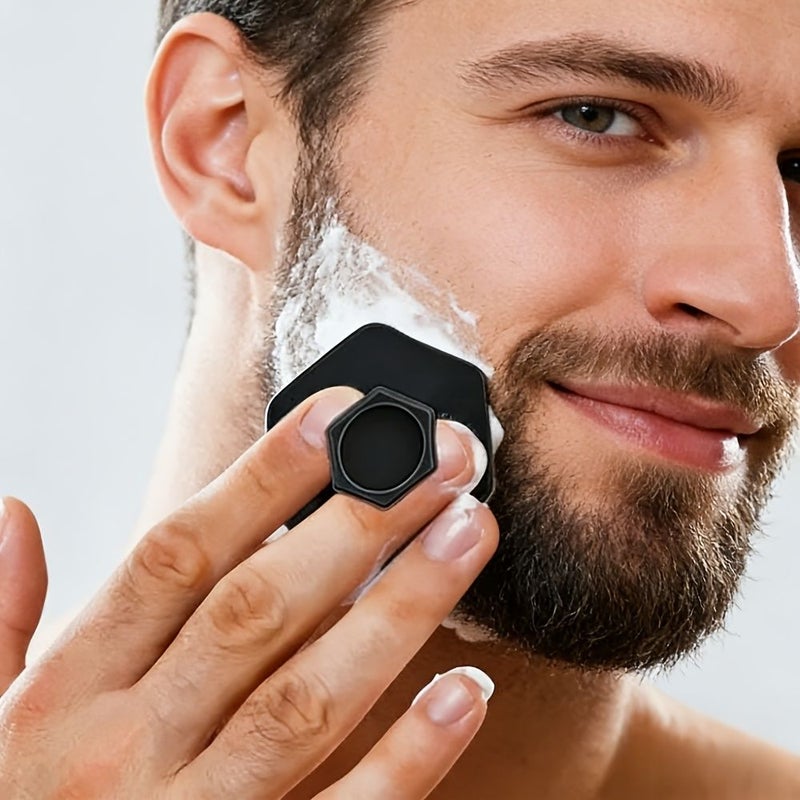 Black Silicone 4 Pc Shower Brush Set For Body Face Scalp Massage Deep Cleansing Exfoliation Non Slip Grip - Image 4