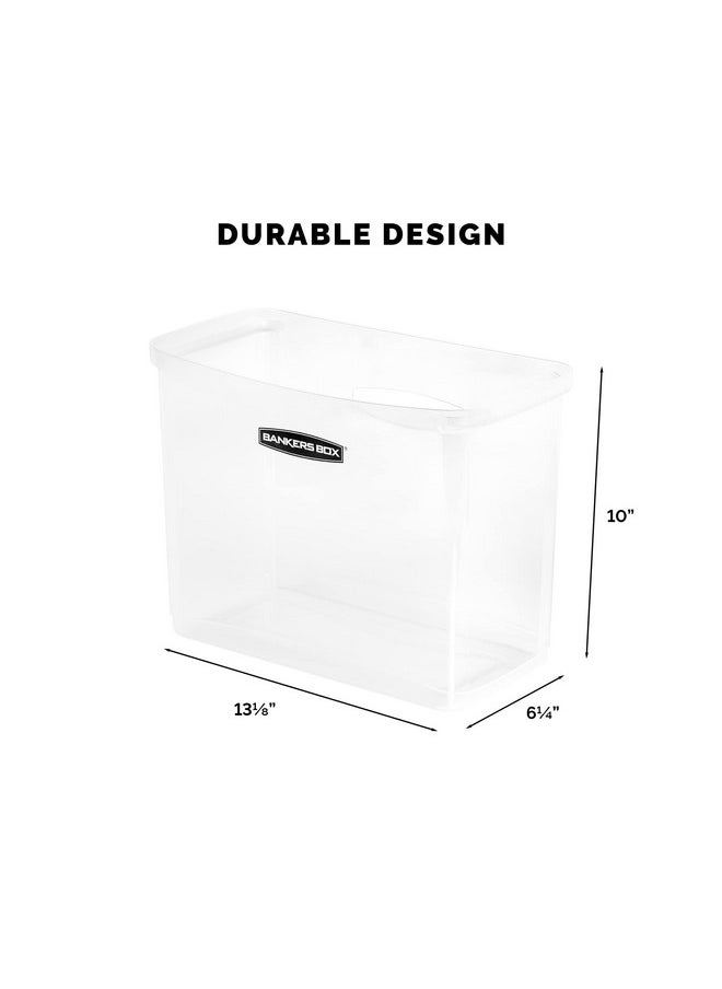 Bankers Box - 1 Pack Portable Open Desktop Plastic File Storage Box With Hanging Rails Side Handle Organizer Bin Letter - Image 1