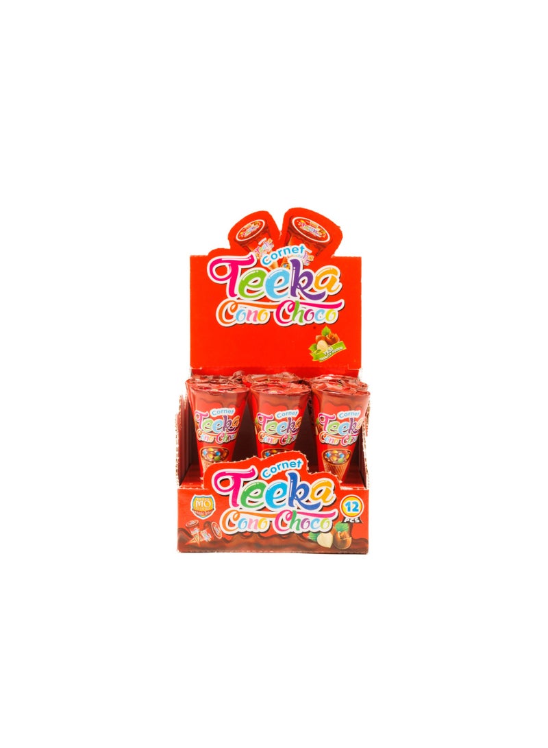 Teeka Cono Choco Cornet, Chocolate Wafer Cones, 12 Pieces - Image 2