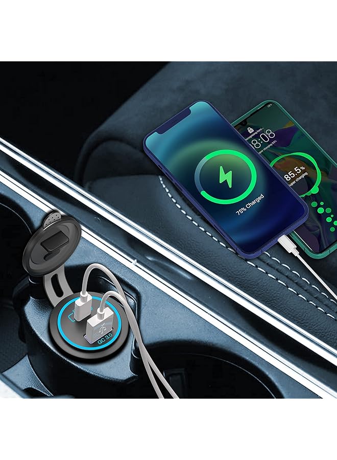 KASTWAVE Usb Car Fast Charger Socket, 12V Pd 3.0 & Quick With On/Off Button For 12V/24V Car Boat Golf Cart Marine Rv Motorcycle.（Extension Cord Not Included） - Image 4