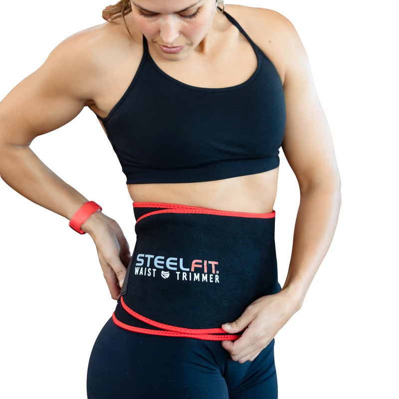 SteelFit Adjustable Waist Trimmer Belt for Intense Cardio | Latex-Free Neoprene Sweat Band with Moisture-Resistant Lining | Workout Enhancer for Fat Burning, Heat Retention | Durable Cardio Enhancer - Image 1