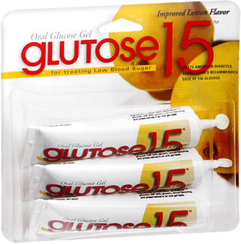 GlutoseLemon 15 Gram Tube 3 Pack