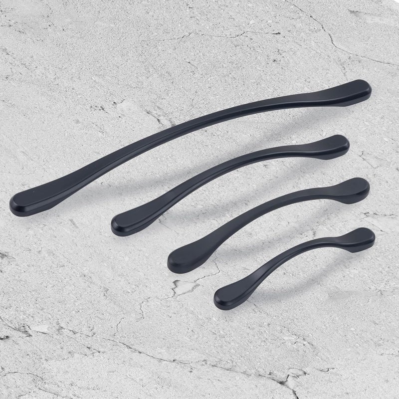 ATOM 11.8 Inch Zinc Handle | Black Matt Finish | Wardrobe Grip, Drawer Fitting, Cupboard Knob, Cabinet Bar | Pack of 2 | CH-548 - Image 4