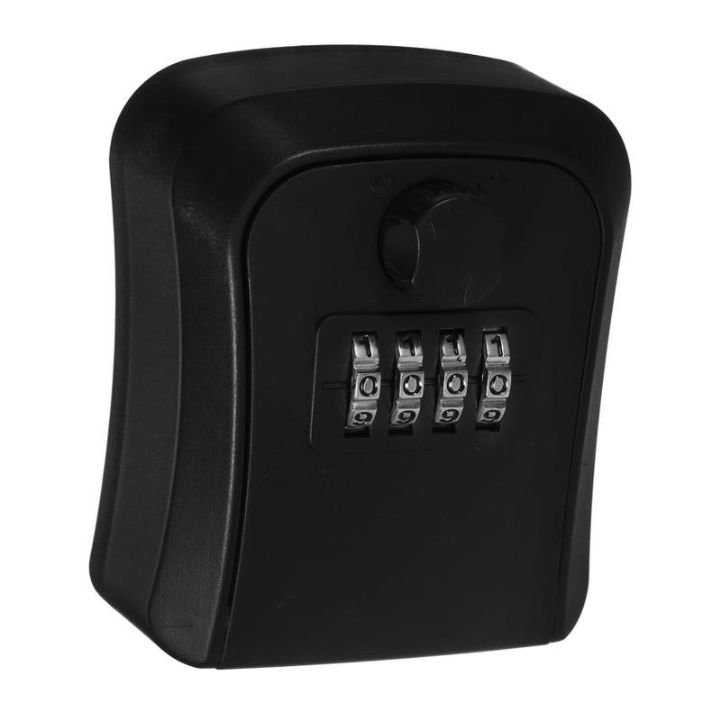 صندوق قفل المفاتيح المثبت على الحائط رمز التركيبة المحسن للأمان سهولة التركيب تخزين المفاتيح الخارجي أسود - Image 2