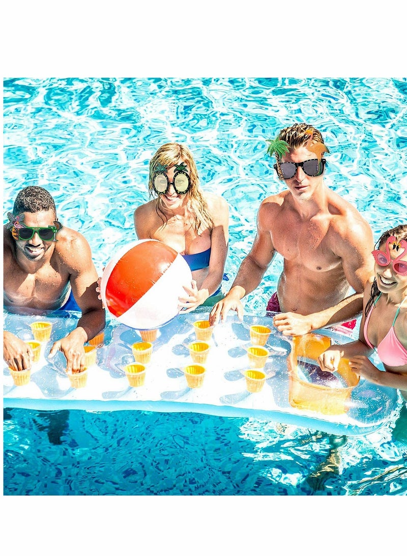 Zikra نظارات حفلات مضحكة هاواي 6 أزواج من نظارات الحفلات الفاخرة نظارات شاطئية لاحتفالات الشاطئ إكسسوارات حفلات ذات طابع صيفي لاحتفالات الأطفال - Image 2