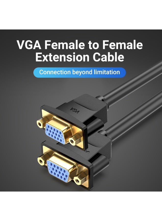 VENTION VGA Female to Female Extension Cable 1M Black Model # DAHBF - Image 2