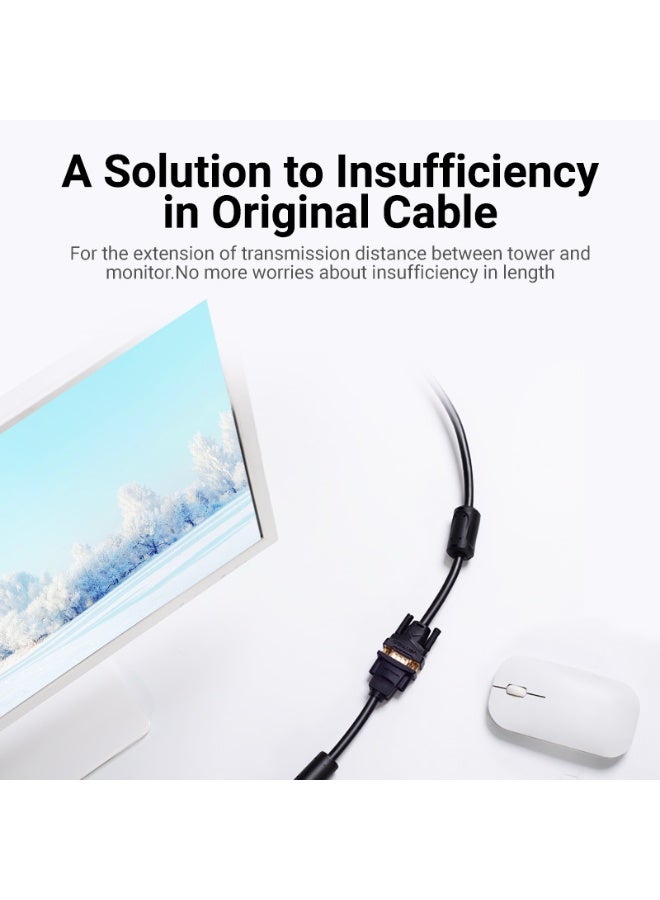 VENTION VGA Female to Female Extension Cable 1M Black Model # DAHBF - Image 4