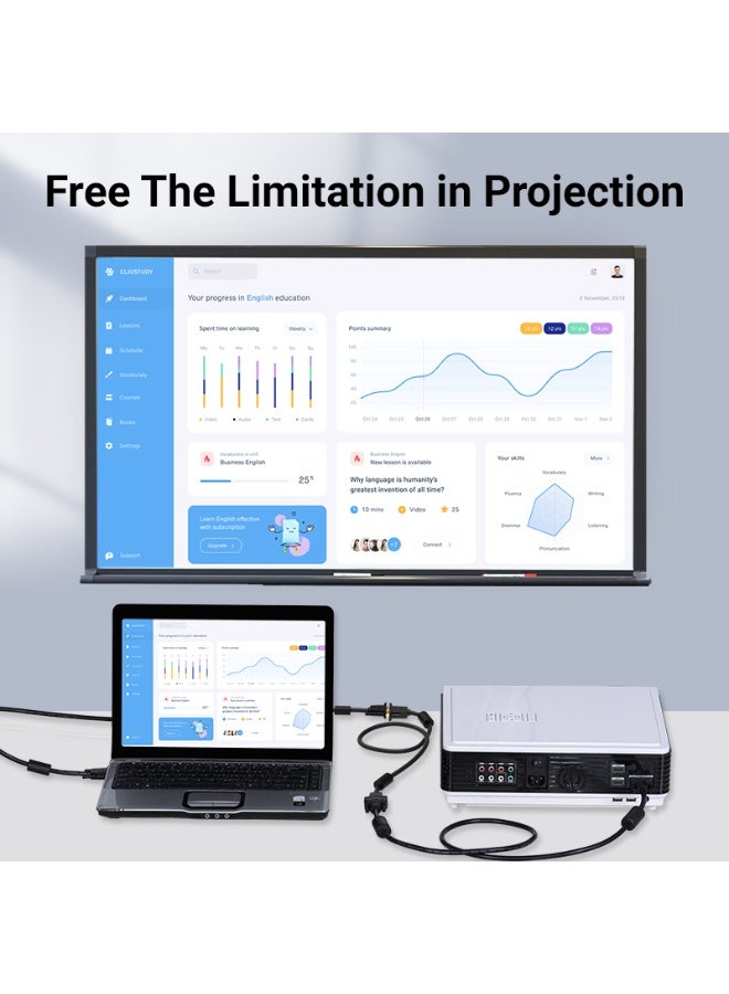 VENTION VGA Female to Female Extension Cable 1M Black Model # DAHBF - Image 5