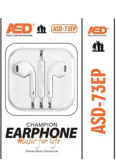 ASD ASD-73EP Champion Wired Earphones with Mic and Music Calling for All Smartphone(BLACK)  - Image 2