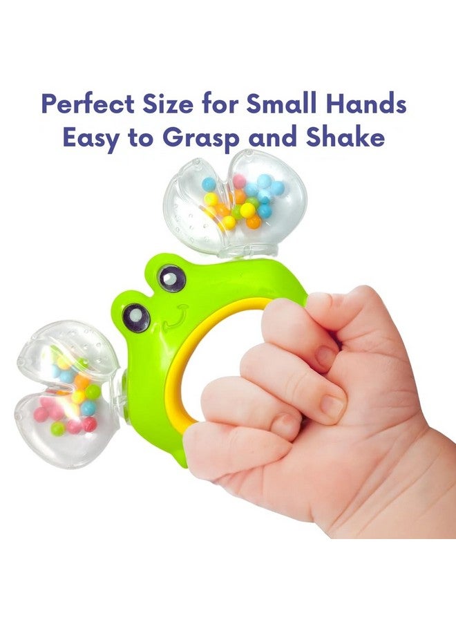 PLUSPOINT 5pcs Rattle Toys for Babies Infant Colourful Attractive Rattles And Teathers for 0-12 Months New Born Baby Toys Rattle Set with Fun Colors & Soft Rattling Sound BPA Free Baby Teether Toy New Born Toy Set Gift Pack - Image 1
