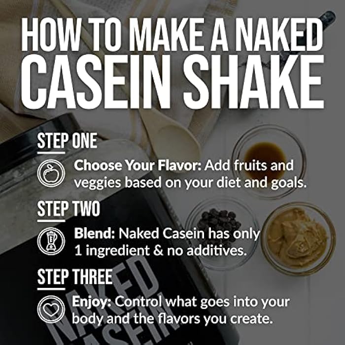 Nakd NAKED Casein - 1Lb Micellar Casein Protein - Bulk, Zero Carb, GMO-Free, Gluten Free, Soy Free, Preservative Free - Stimulate Muscle Growth - Enhance Recovery - 15 Servings - Image 5