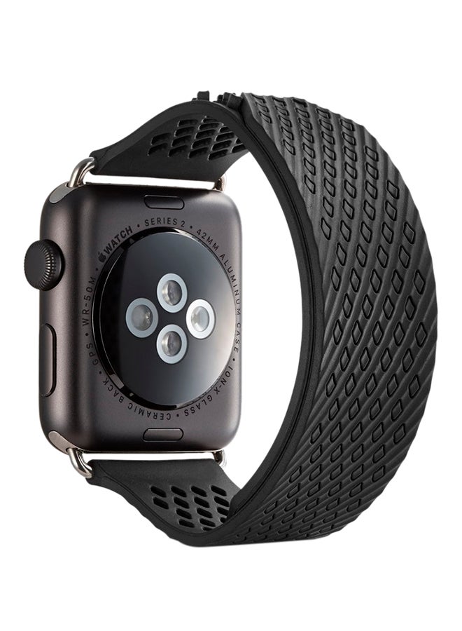 ISank Milanese Loop Replacement Strap For Apple Watch Series 3/2/1 Black - Image 2