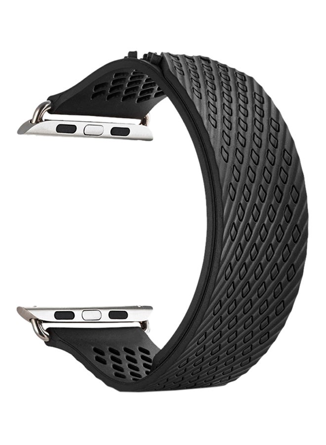 ISank Milanese Loop Replacement Strap For Apple Watch Series 3/2/1 Black - Image 1