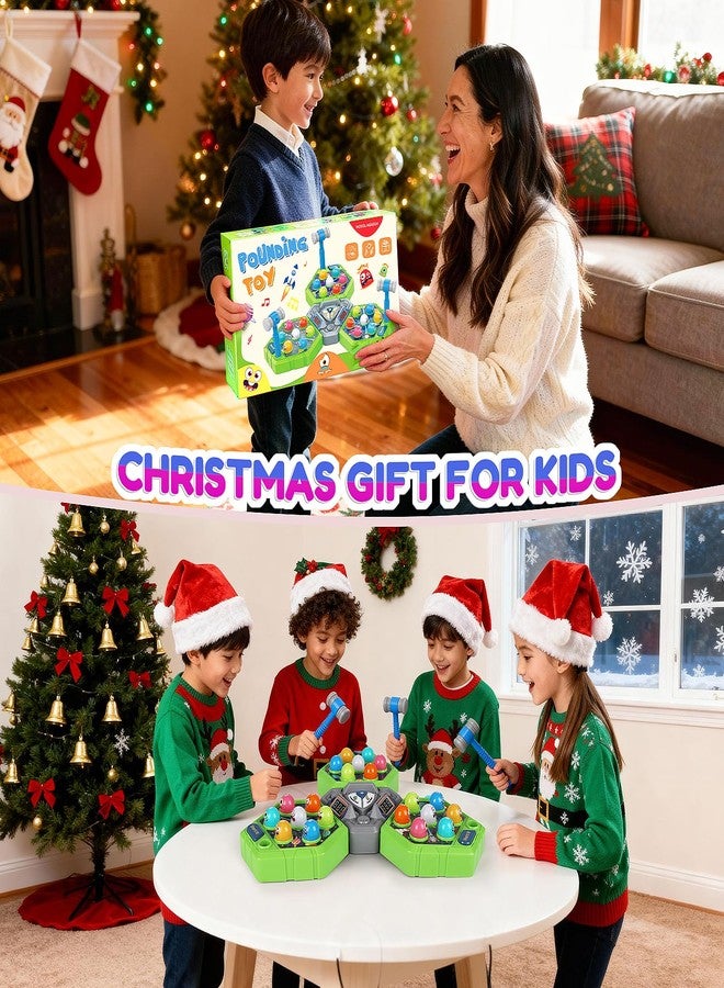 TooLion 3-Player Whack Game Mole for Kids 3-12 Boys Girls - 3 Independent Game Boards,3 Modes with Sound & Light,Safe Educational Pounding Toy,Christmas Birthday Gift for Multi-Kid Families - Image 5