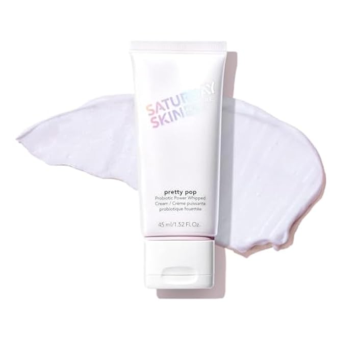 Saturday Skin Pretty Pop Prebiotics & Probiotics whipped Moisturizing Cream Nourishing Allure Best of Beauty K-Beauty Winner 2020 (1.52 Fl Oz) - Image 1