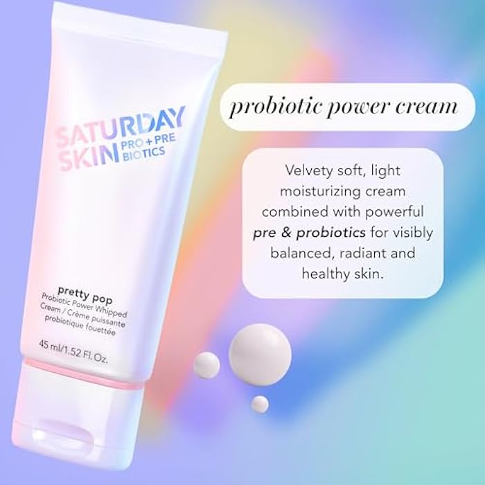 Saturday Skin Pretty Pop Prebiotics & Probiotics whipped Moisturizing Cream Nourishing Allure Best of Beauty K-Beauty Winner 2020 (1.52 Fl Oz) - Image 2