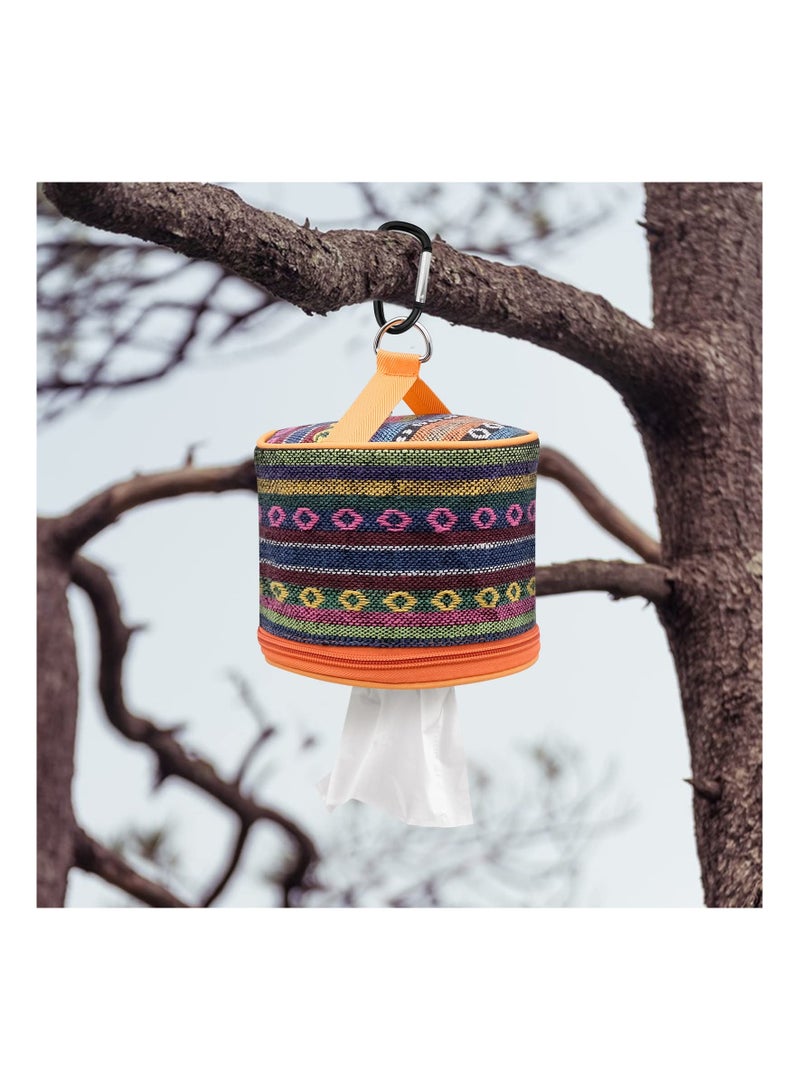 Camping Toilet Paper Holder Outdoor Roll Paper Storage Case Roll Case Paper Holder Toilet Roll Dispenser Holder Storage Bag With Hook For Camping Tent Camping Tent Outdoor Camping Hiking - Image 5