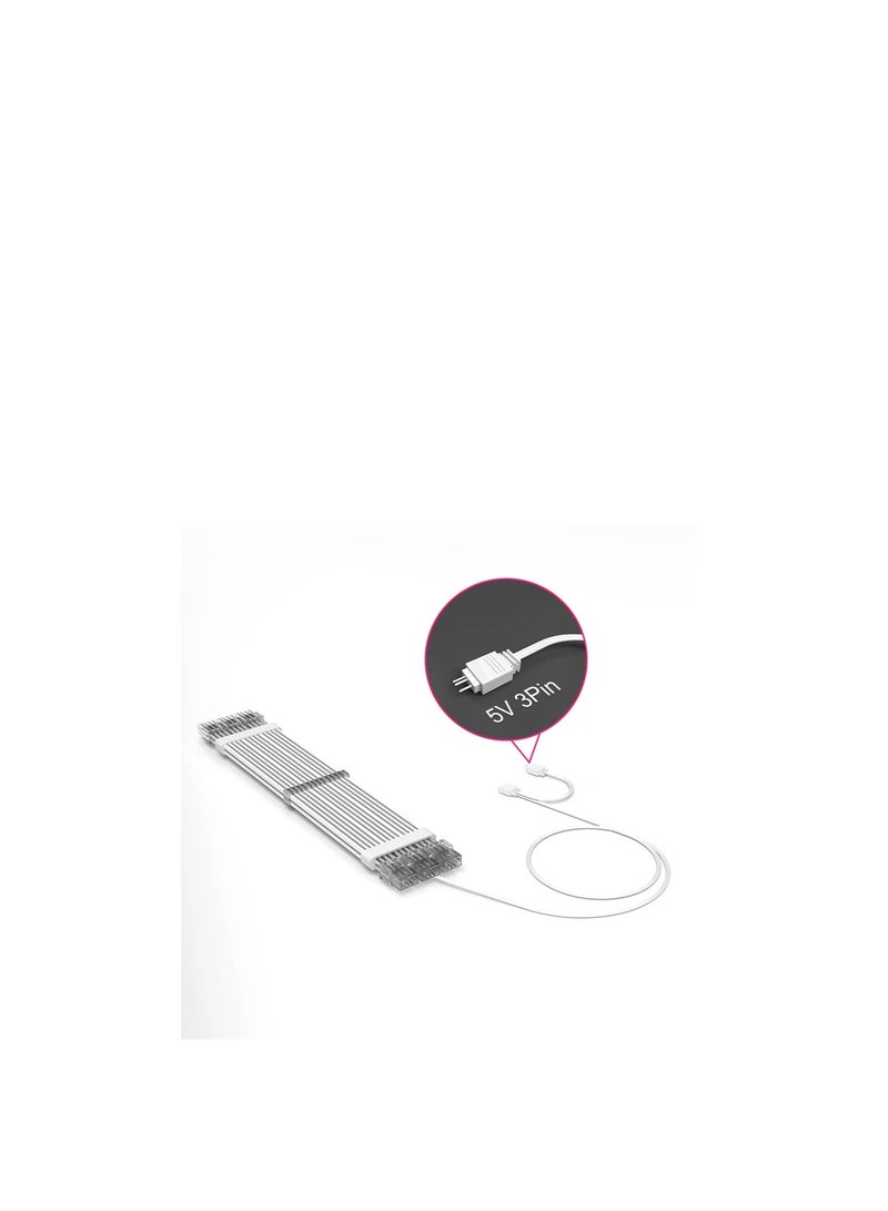 WJCOOLMAN WJ Coolman ARGB Cable Extension Kit – 24-Pin, 4+4 Pin, 6+2 Pin Connectors - Image 4
