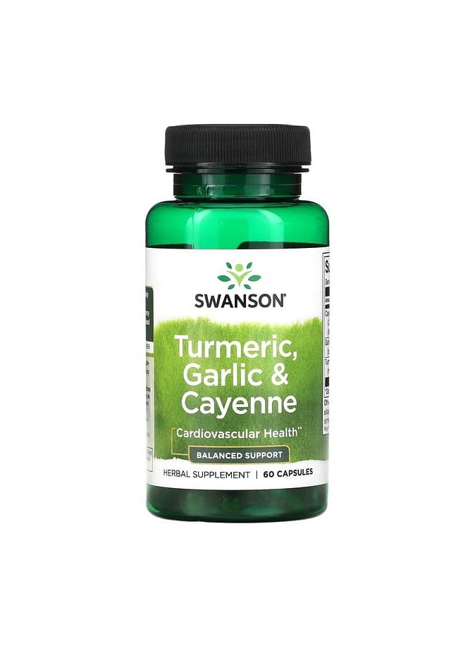Turmeric, Garlic & Cayenne, 60 Capsules