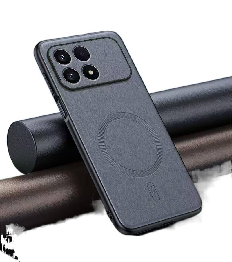 MS غطاء MagSafe بسيليكون لـ Redmi Note 14 Pro مع حماية من السقوط ومغناطيس قوي مع مقاوم للصدمات مع تشطيب غير لامع باللون رمادي مغناطيسي من السيليكون باللون الأحمر باللون الرمادي - Image 1
