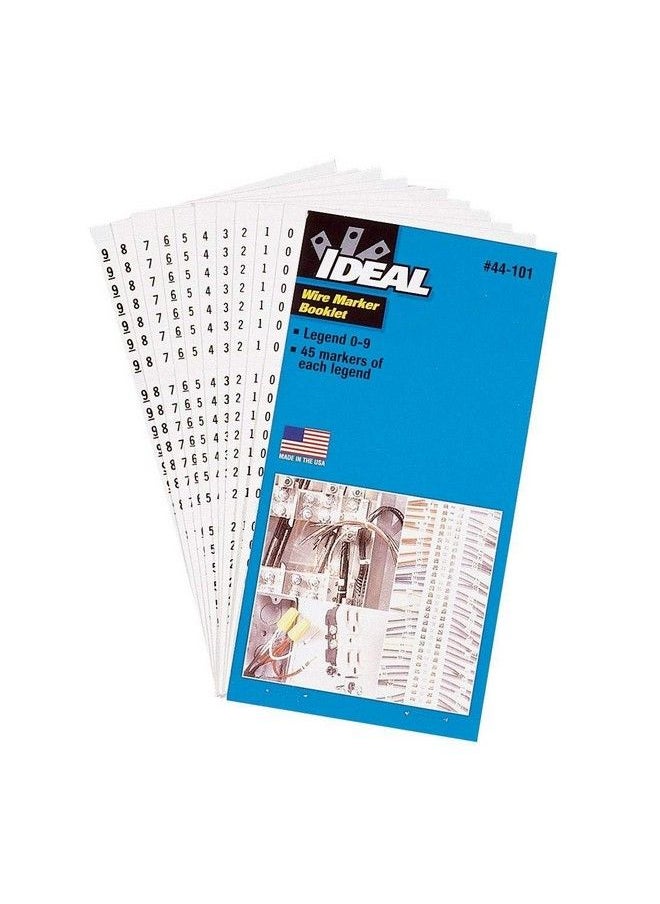 Ideal - Wire Marker Booklet Perforated 1.5" Numbers 0 Through 45 10 Of Each - Image 1