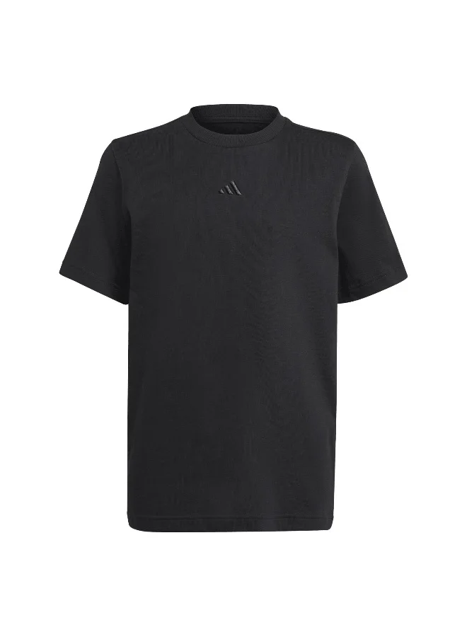اديداس adidas J All Szn Tee Black Training T-Shirts 7-8Y