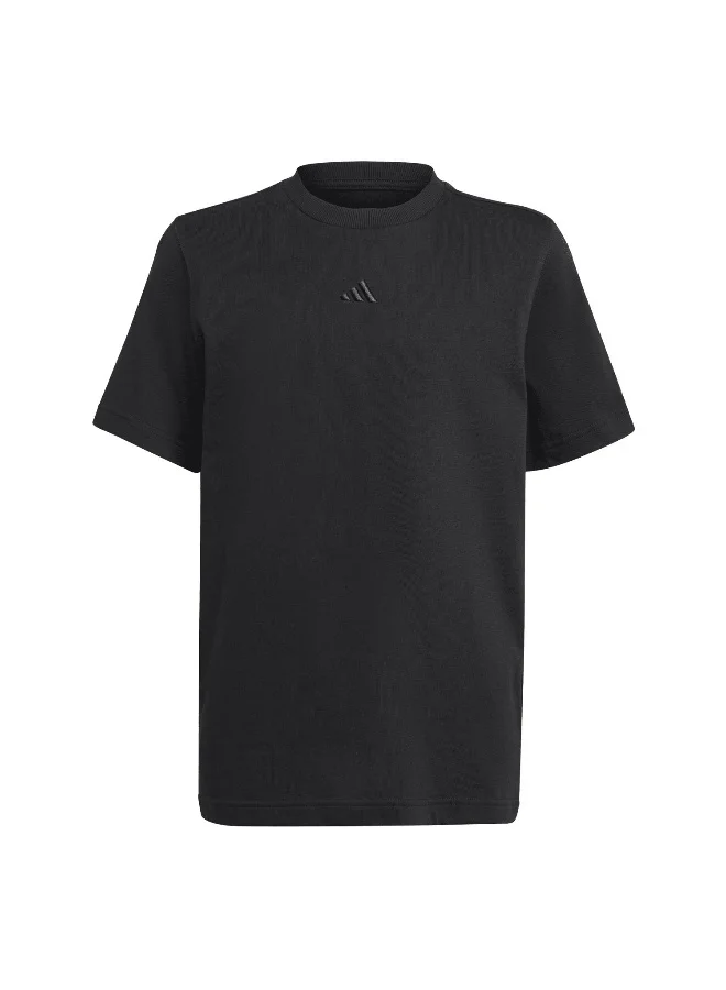 اديداس adidas J All Szn Tee Black Training T-Shirts 7-8Y