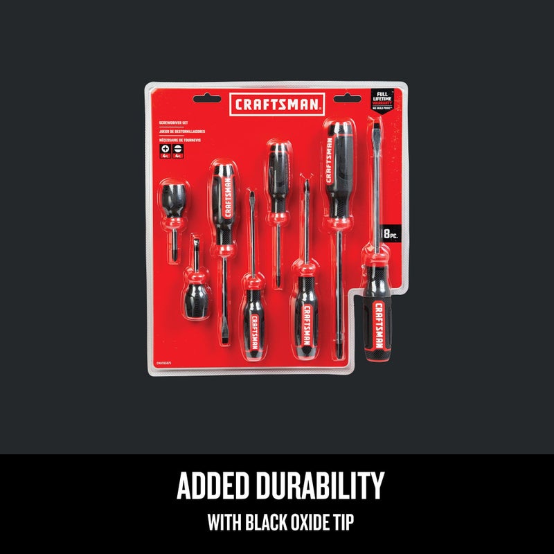 CRAFTSMAN Screwdriver Set, Bi-Material, 8 Piece Set (CMHT65075N) - Image 4