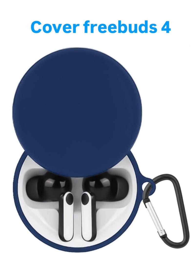 Silicone Case for Oraimo FreeBuds 4 - dark blue - Image 1