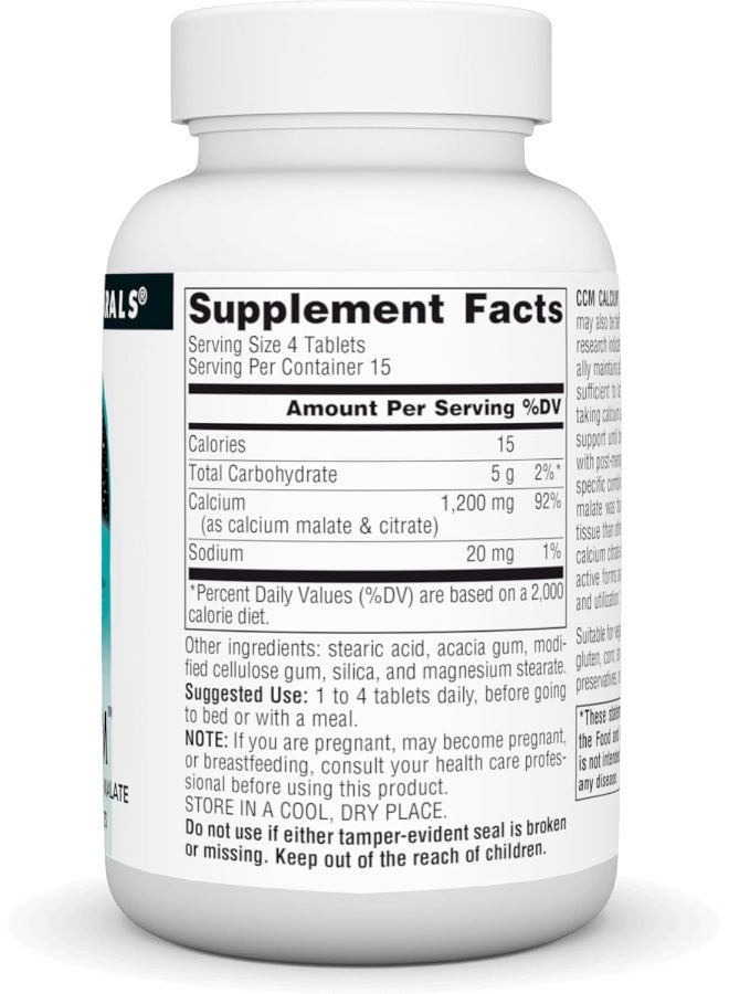SOURCE NATURALS Source Naturals CCM Calcium™ 300 mg 60 Tablet - Image 2