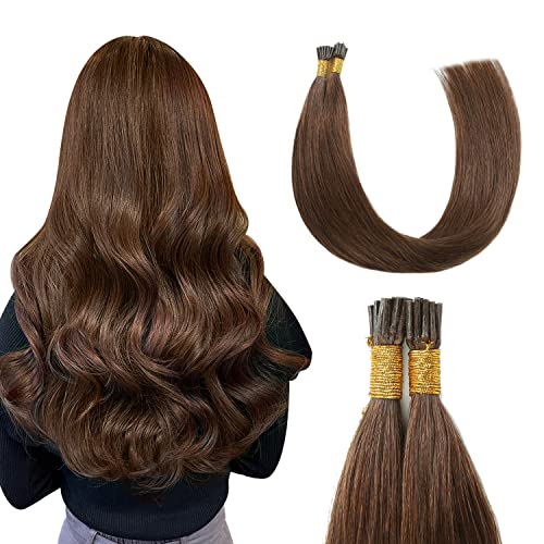 Sunya I Tip Hair Extensions Human Hair Chocolate Brown 16 Inch Itip Hair Extensions Human Hair Brown Human Hair 40g50Strands
