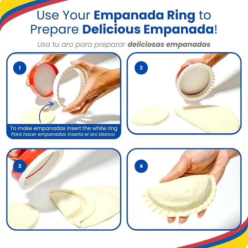 TRAITOOLS Combo Molde para Arepas Colombianas – 2-Pack with Small (4.3 in) & Large (5.7 in) Molds – Molde para Empanadas, Gorditas de Maiz y Pastelitos Venezolanos – Traditional Colombian Kitchen Tools - Image 5