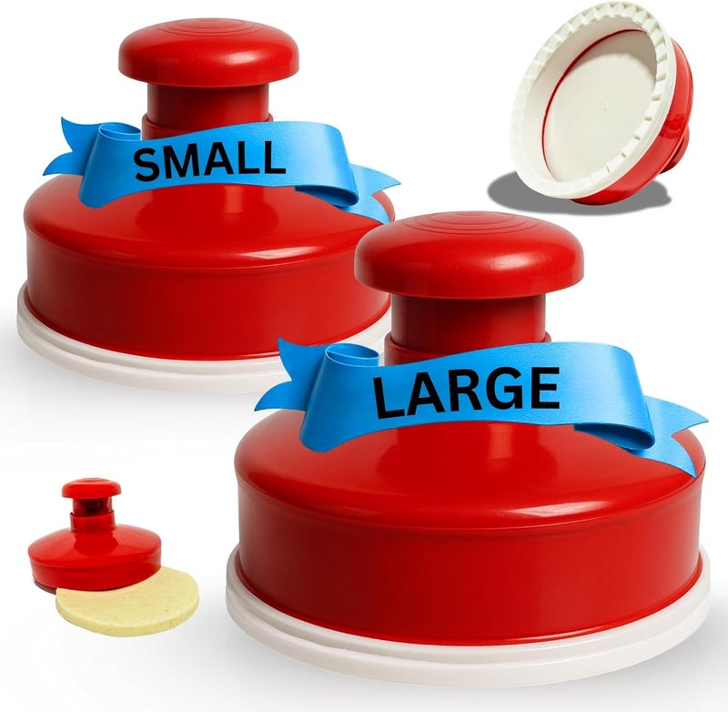 TRAITOOLS Combo Molde para Arepas Colombianas – 2-Pack with Small (4.3 in) & Large (5.7 in) Molds – Molde para Empanadas, Gorditas de Maiz y Pastelitos Venezolanos – Traditional Colombian Kitchen Tools - Image 1