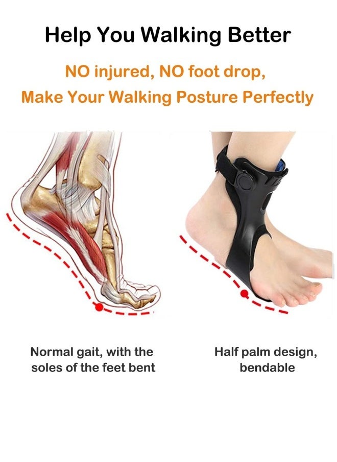 Ru syanl Foot Drop Orthosis Upgraded Medical Foot Up Ankle Foot Brace Support with Inflatable Airbag for Hemiplegia Stroke Walking Foot Stabilizer Rehabilitation Training Equipment  - Image 5
