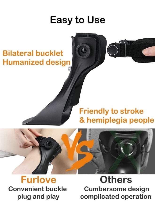 Ru syanl Foot Drop Orthosis Upgraded Medical Foot Up Ankle Foot Brace Support with Inflatable Airbag for Hemiplegia Stroke Walking Foot Stabilizer Rehabilitation Training Equipment  - Image 4