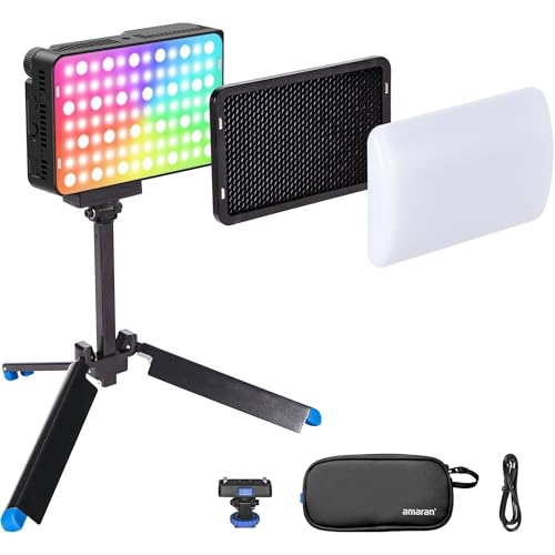 Amaran Ace 25c Kit Pocket RGBWW LED Light Boost Mode Up to 32W FullColor Mini Video Light 230010000K 1171 Lux1m at 5600K 4500mAh Battery with PD Charging for Mobile Creators Charcoal - Image 1