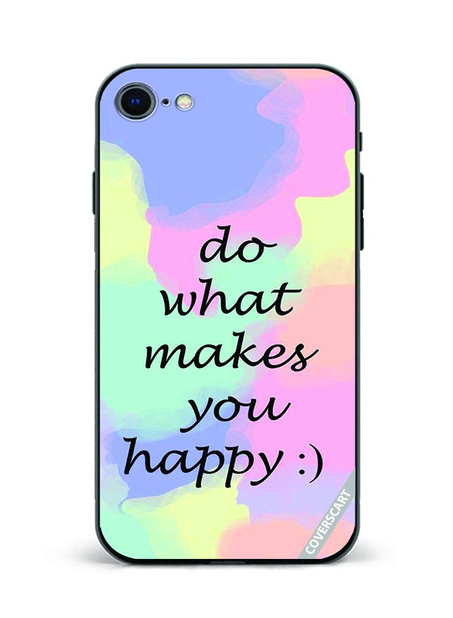 COVERSCART Protective Case Cover For Apple iPhone SE 2020 Do What Makes You Happy Design Multicolour