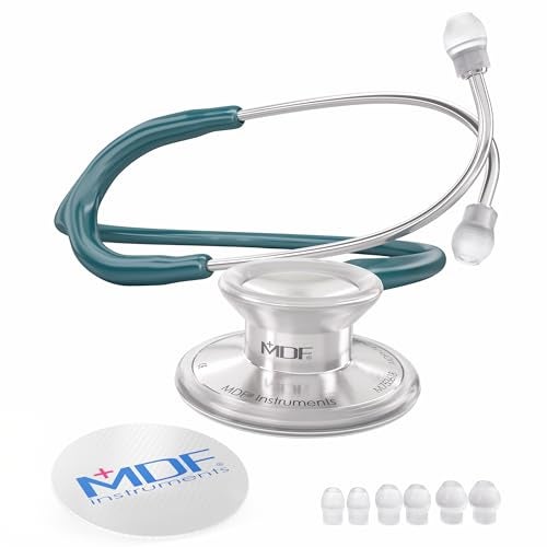 MDF Instruments MDF747XP09 Mdf Acoustica Deluxe Lightweight Dual Head Stethoscope - (MDF747XP-09) (Aqua Green) - Image 1