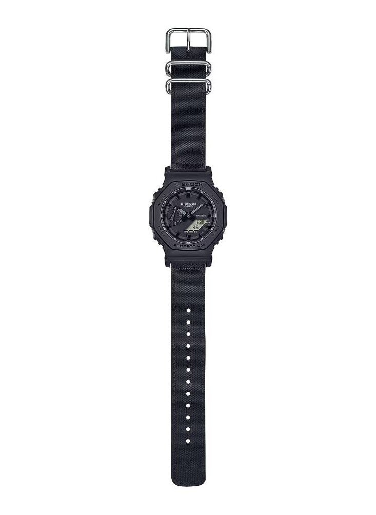 CASIO - G-Shock Analog-Digital Nylon Strap Men's Watch GA-2100BCE-1ADR - Image 1