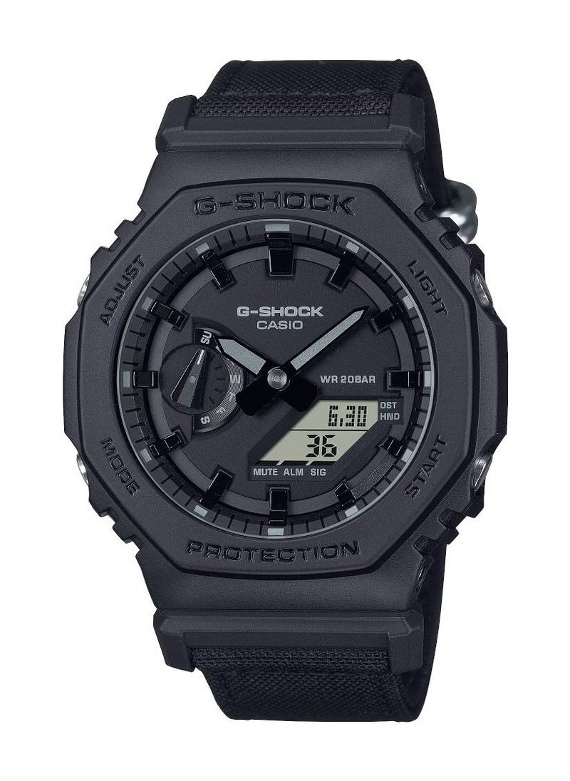 CASIO - G-Shock Analog-Digital Nylon Strap Men's Watch GA-2100BCE-1ADR - Image 1