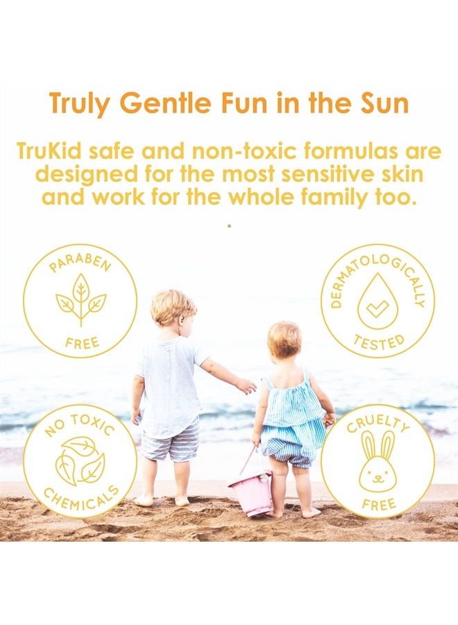 TruKid Sport SPF 30+ Sunscreen - UVA/UVB Protection, All Natural Ingredients, Water Resistant, Mineral Based & Unscented, Minimal Reapplication, Reef Safe, Planet-Friendly, Non-Nano, 3.4 oz - Image 2