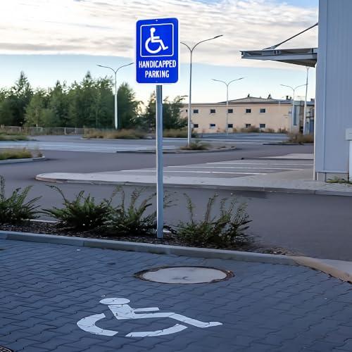 Enjoyist Large Handicap Parking Sign, Handicapped Sign, 18"x 12" .040 Rust Free Aluminum – Reflective, UV Protected and Weatherproof - Image 4