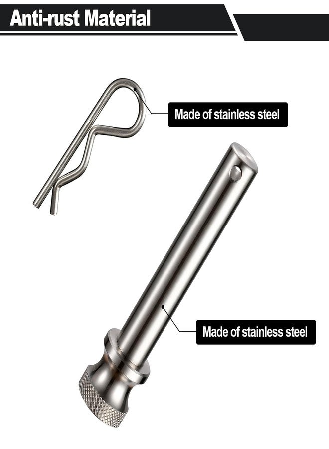 TOPSHINE Stainless Steel Trailer Hitch Pin and Clip, 5/8 Inch Diameter, Fits 2"&2.5" Receiver (1 Pack) - Image 2