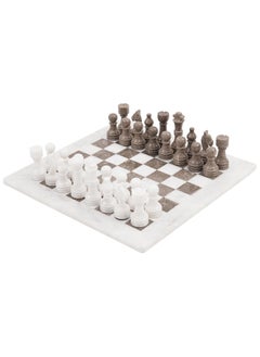 RADICALn RADICALn Handmade Marble Large White And Oceanic Chess Game Set  - Image 1