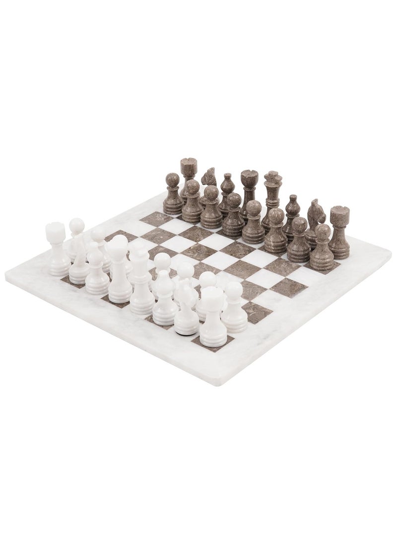 RADICALn RADICALn Handmade Marble Large White And Oceanic Chess Game Set  - Image 1