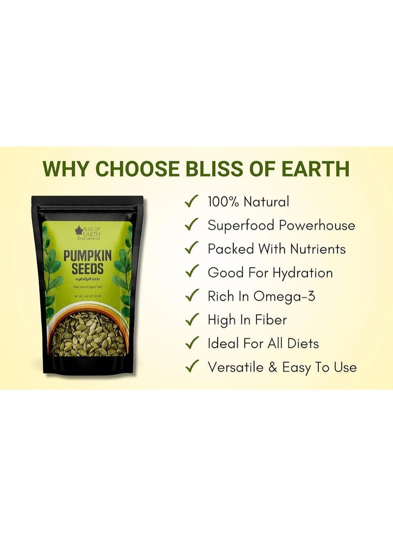BLISS OF EARTH Organic Pumpkin Seeds 200g x 2 – Premium Raw Dehulled High Protein Seeds for Hair Growth, Smoothies, Salads & Baking – Rich in Magnesium & Zinc - Image 5