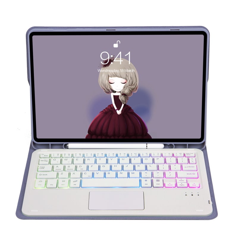 For Ipad10.9 Bluetooth Keyboard Case 10.2/10.5 Gradient Backlit Touch Keyboard 9.7 Tablet Case - Image 5
