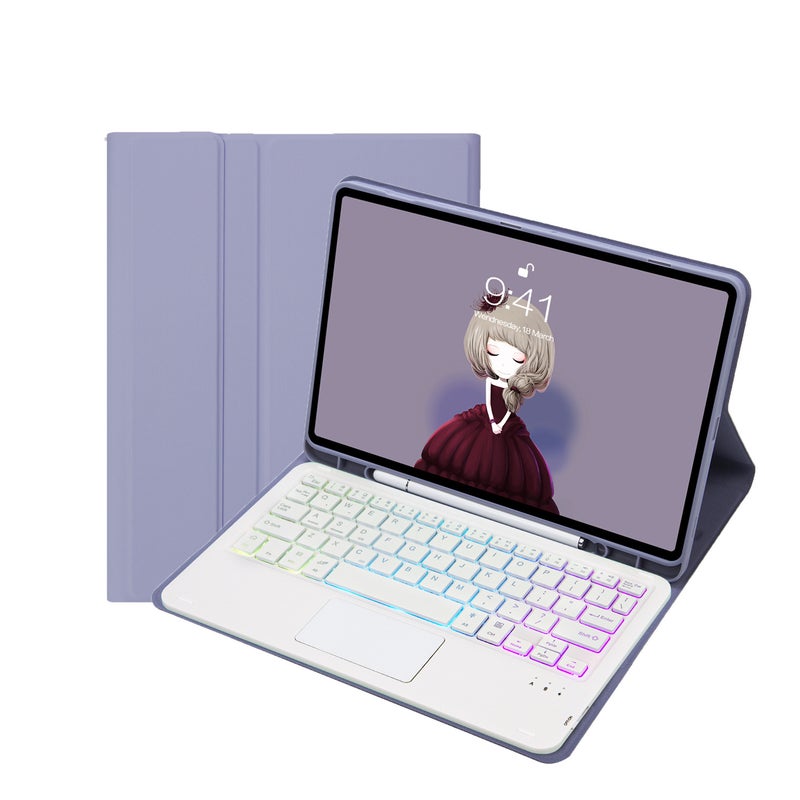 For Ipad10.9 Bluetooth Keyboard Case 10.2/10.5 Gradient Backlit Touch Keyboard 9.7 Tablet Case - Image 2